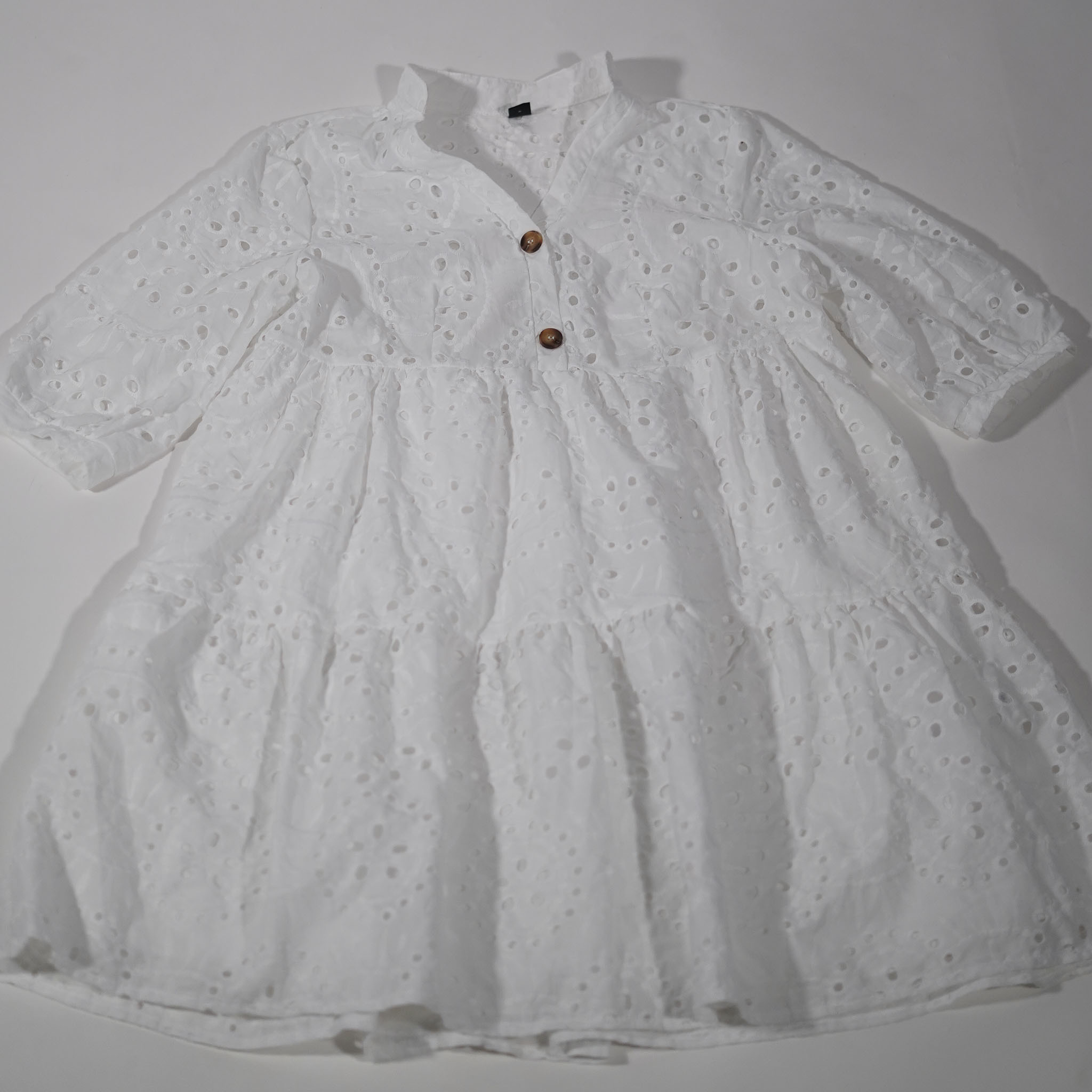 Embroidered white dress