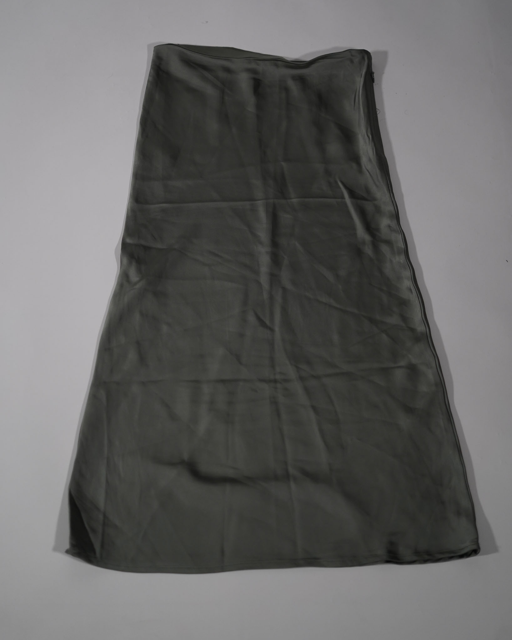 Silk midi skirt
